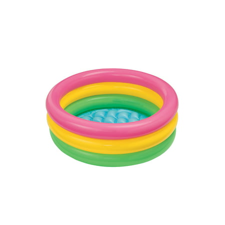 Intex Sunset Glow Inflatable Colorful Baby Swimming Pool, Multicolored |