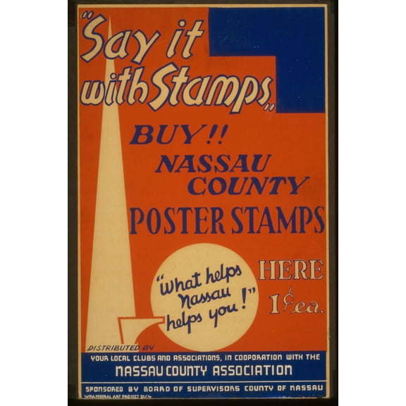 Print: Say It With Stamps Buy!! Nassau County Poster Stamps : What Helps