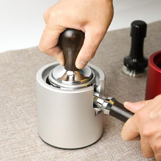 Estación de manipulación de café soporte de manipulación estante de la herramienta de bar, altura ajustable, se puede colocar plano tanto para manijas - De plata 58mm Soledad Soporte de sabotaje de café