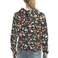 thumbnail image 7 of Daiia Autumn Forest Pattern Women's Fashion Hoodies & Sweatshirts with Kangaroo Pocket Hooded Sweatshirt with Eye-catching Drawstrings-X-Large, 7 of 7