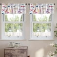 thumbnail image 2 of LALILO Kitchen Curtain Valance Watercolor Floral Natural Wild Rod Pocket Window Curtain 52"x 18" Set of 2, 2 of 5
