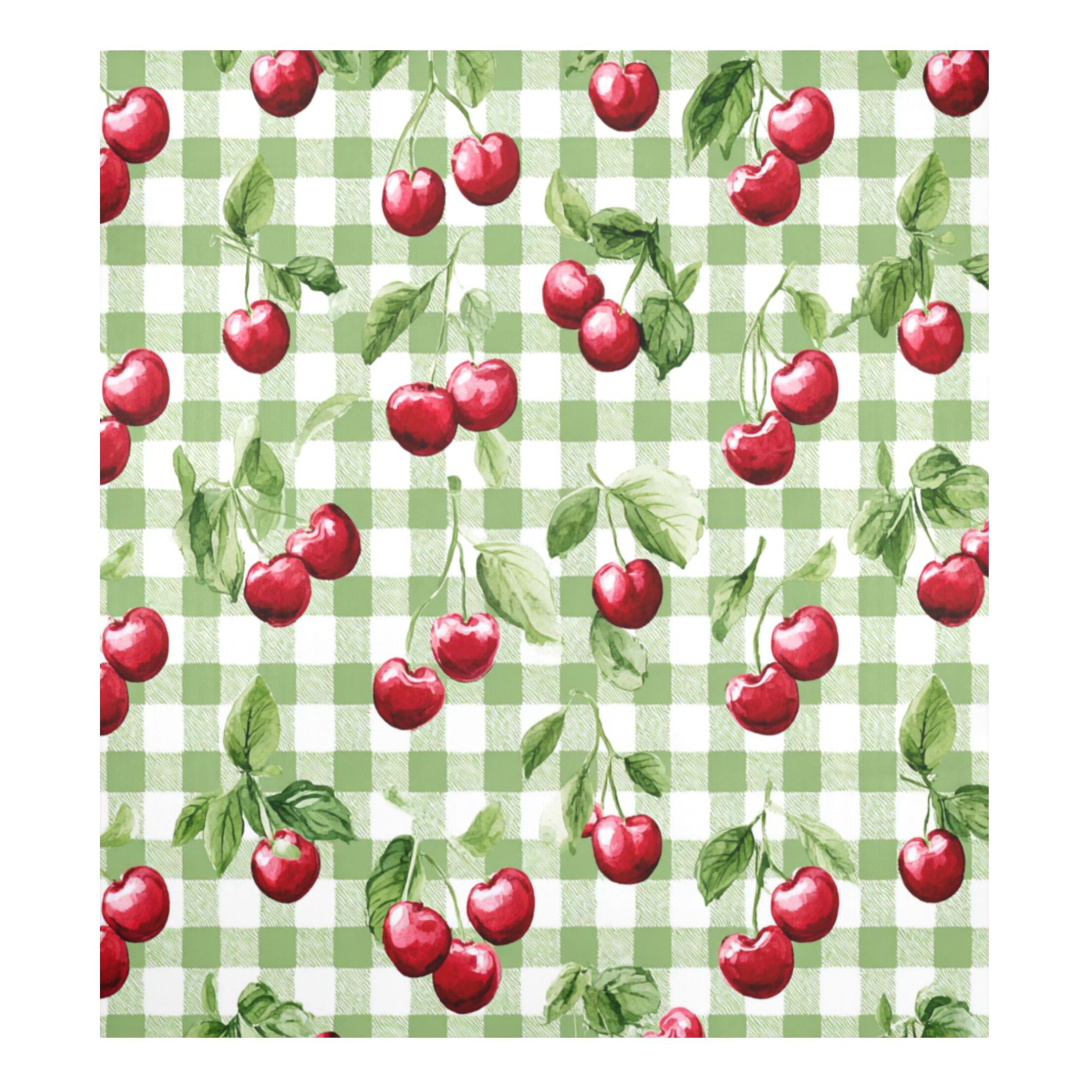 Dishwasher Magnetic Refrigerator Magnet Cover Sticker Home Decorative 23"x26" Pale Green Cherry Painting