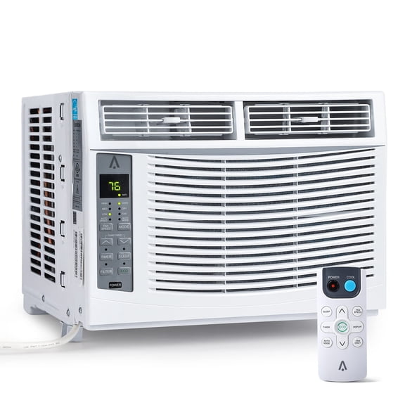 Smart Window Air Conditioner for Fast Cooling - 6000 BTU, Built-in WiFi, App & Remote Control, Quiet 50dB, Energy Efficient, Easy Install, Cools up to 250 Sq. Ft, 115V Window AC Unit -