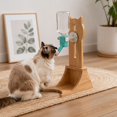 thumbnail image 5 of Height Adjustable Wooden Pet Water Bottle Stand, No Stainless Steel Cat Dog Water Feeder, Freestanding Elevated Dispenser for Small Dogs Cats Rabbits Indoor Kennel, 5 of 7