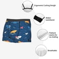 thumbnail image 3 of Sikiie Colorful Ocean Shark Print Men's Boxer Briefs, Elastic Waistband Boxer Briefs Leggings-Medium, 3 of 5