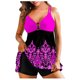 thumbnail image 1 of Conjunto de Traje de Baño Dividido de Mujeres, Tres Piezas Impreso Bikini Sexy para la Playa Y la Piscina, Traje de Baño sin Espalda con Almohadilla de Pecho, Nylon de Dos Piezas, 1 of 3
