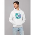 thumbnail image 2 of Pisces Zodiac Graphic - Twin Fish Retro Art Design Men's Hoodie, 2 of 4