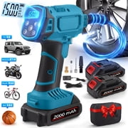 RELOIVE Tire Inflator Portable Air Compressor - 150 Psi Air Pump For Car Tires with Digital Pressure Gauge, LED Light and Auto Shut-Off Function - Cordless Pump for Car, Motorcycle, Bicycle, Balls an