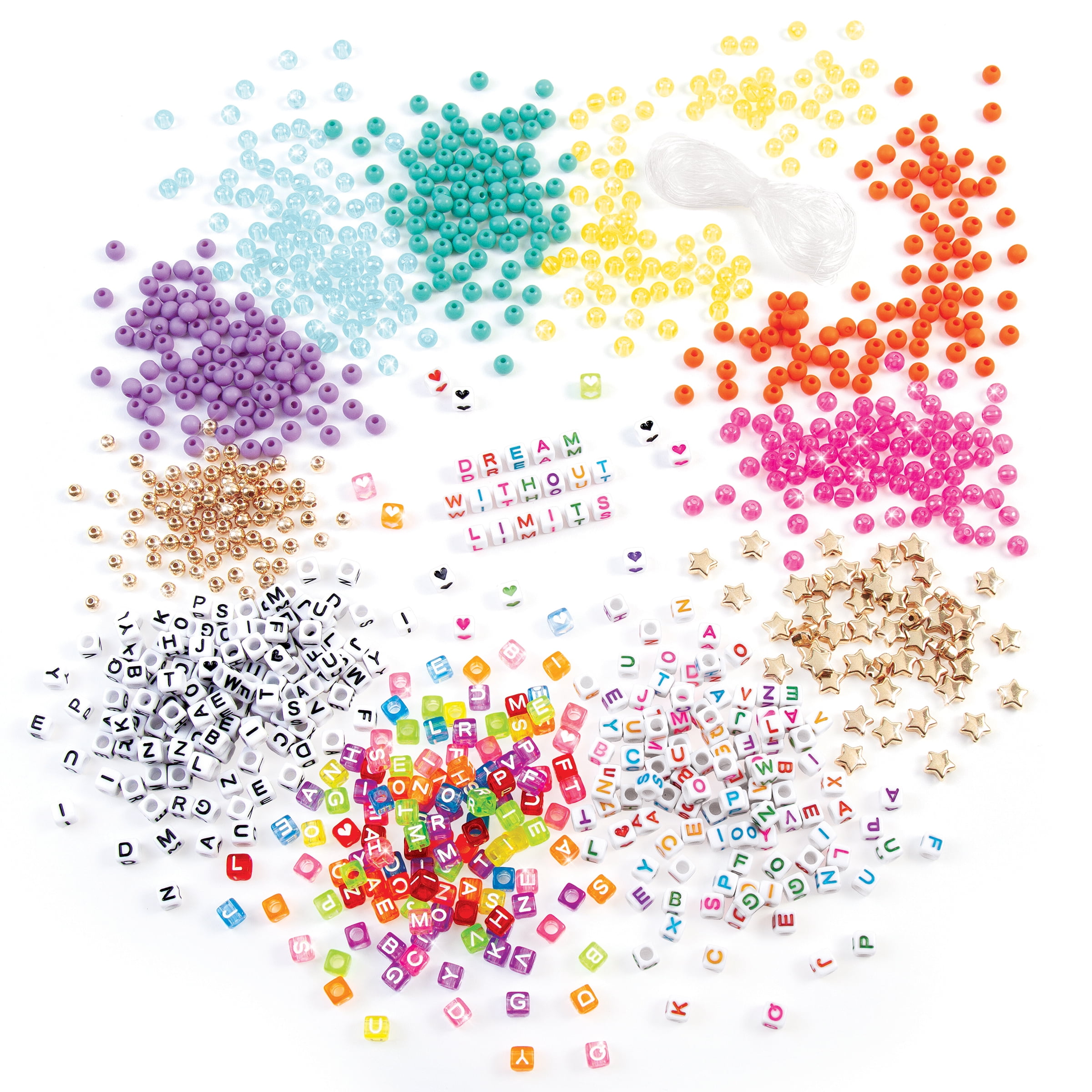 Make it Real! Say Yes - Alphabet Bead Bracelet Kit for Kids