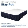 thumbnail image 5 of Martex Full Bed Skirt | Ruffled 100% Microfiber Dust Ruffle | 16" Drop | Navy, 5 of 8