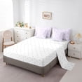 thumbnail image 5 of Feelyou Bowknot Bow Bedding Comforter Set 7pcs, Purple Lines Abstract Queen Bedding Sets, 5 of 8
