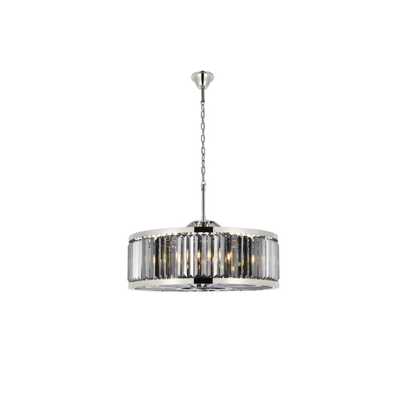 Urban Classic Chelsea 10 light polished nickel Chandelier Silver Shade
