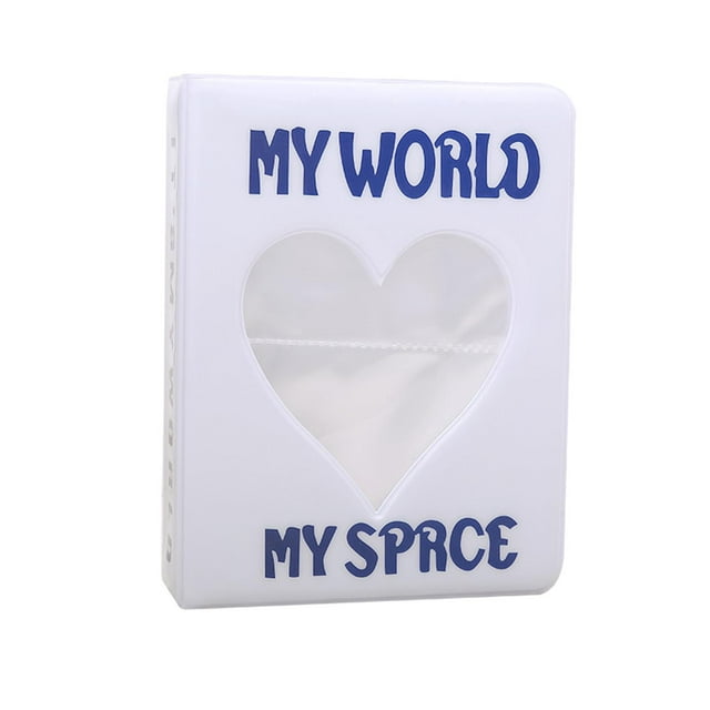 Carpeta porta tarjetas fotográficas de 3 pulgadas, miniálbum, bolsa porta tarjetas, libro de colección de fotos Blanco