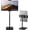 Black, variant on Height Adjustable Tablet Stand, 3.5lb (1.6kg) Max Support, Up to 18" Tall, Slim Portable Monitors Stand Compatible with iPad Pro 12.9, Surface Pro, 4.7"-15.6" Devices - Black