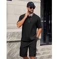 thumbnail image 4 of COOFANDY Mens Short Sets 2 Piece Outfits Summer Casual T Shirts and Shorts Set with Cargo Pockets Athletic Tracksuit, 4 of 6