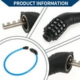 thumbnail image 2 of Candado de bicicleta de Bargains Únicos, candado de cable de seguridad, combinación de 4 dígitos reiniciable, cadena de candado de bicicleta de acero de 64 cm, azul, 1 pc, 2 of 6