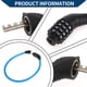 thumbnail image 2 of Candado de bicicleta de Bargains Únicos, candado de cable de seguridad, combinación de 4 dígitos reiniciable, cadena de candado de bicicleta de acero de 64 cm, azul, 1 pc, 2 of 6