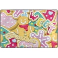 thumbnail image 4 of SKYSONIC Christmas Biscuits Non-Slip Area Rug, Sweet Snowman Floor Carpet Comfort Floor Mats Decor for Indoor Front Porch Living Room Bedroom Kitchen, 36"x24", 4 of 7