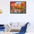 thumbnail image 3 of Cuadros Decorativos Kits de pintura de diamantes 5D DIY lago de otoño taladro redondo completo decoración de pared manualidades DQrwqpou Nuevos Originales, 3 of 9