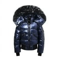 thumbnail image 1 of AS Winter kids Down Jackets bomber design coats with nature fur, 1 of 5