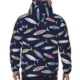 thumbnail image 7 of Daiia Sardine for Men's Fashion Hoodies & Sweatshirts with Kangaroo Pocket Hooded Sweatshirt Breathable & Moisture Wicking-Medium, 7 of 7