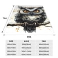 thumbnail image 3 of Cauagu Whimsical Owl On Branch Pattern Flannel Bed Blankets,Fleece Blanket Comfortable Air Conditioning Blanket for Sofa Bed Travel Couch & Living Room -50"x40", 3 of 8