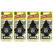 LITTLE TREES Black Ice Little Tree Air Freshener- 24 Pack