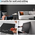 thumbnail image 6 of Slat Wall Panel, 3D Fluted Textured Panel 12-Tile 19.7 x 19.7in. - Cover 32 Sq.Ft., Black, 6 of 7