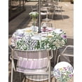 thumbnail image 5 of Boanket Outdoor Tablecloth with Umbrella Hole for Patio/Picnic/Party/Camping, Spring Floral Waterproof Table Cloth Round Cover Washable, Rustic Summer Botanical Flowers Herb (Dia 54"), 5 of 7