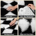 thumbnail image 4 of UNTIMATY 8'x10' Shag Area Rugs for Living Room Ultra-Soft High-Pile Fluffy Checkered Rug Non-Slip Carpet Rugs for Bedroom , Black White, 4 of 7
