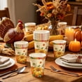 thumbnail image 4 of Dmlowu 24 Pcs Paper Plates, Autumn Maple Leaf & Pumpkin Paper Cups Paper Towels, Disposable Dinnerware Sets for Fall Thanksgiving Harvest Celebrations, 4 of 6