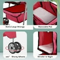 thumbnail image 2 of Bestpet 3 Wheel Collapsible Pet Stroller, Red, 2 of 7