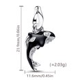 thumbnail image 2 of 925 Sterling Silver Orca Dangle Charm for Bracelet Charms Bangle Pendant Jewelry, 2 of 4
