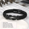 thumbnail image 4 of Men's Leather Bracelets Men's Birthday Gifts Graduation Gifts Father's Day Back to School Gifts Christmas Gifts, 4 of 5