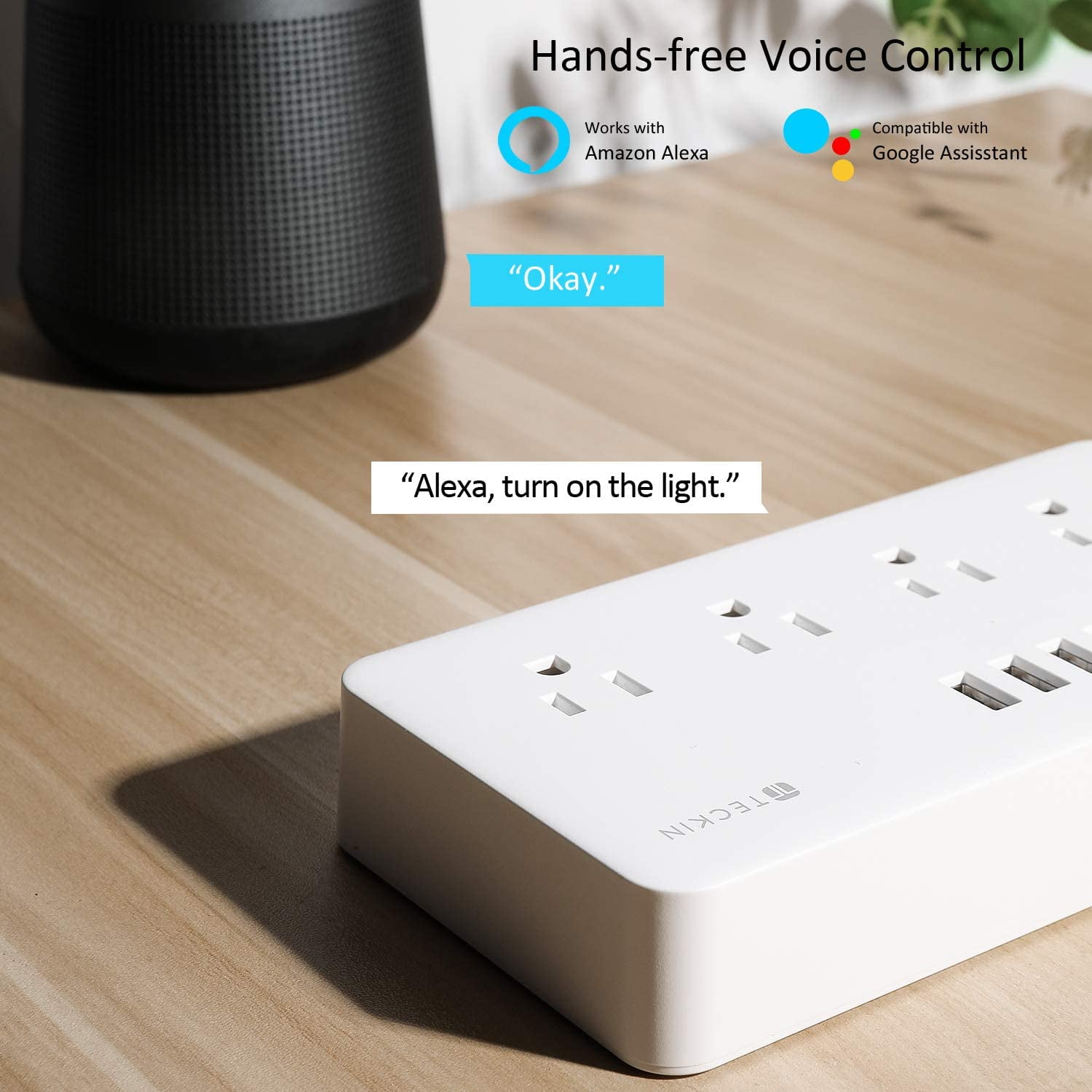 Smart Power Strip WiFi Power Bar Extension Cord Compatible with Alexa