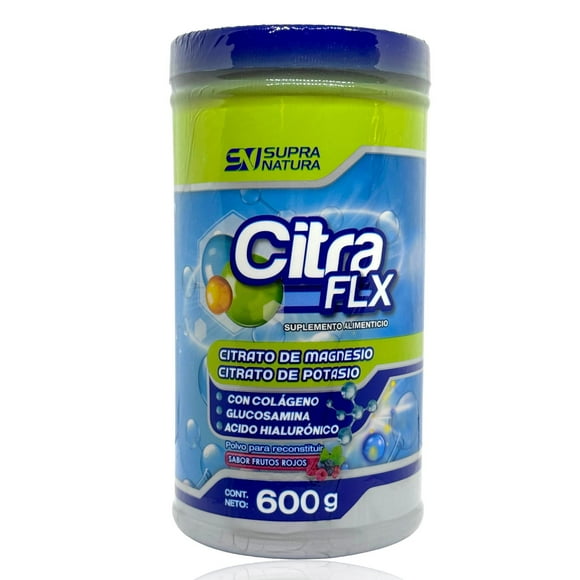 Citrato de Magnesio y Potasio Sabor Frutos Rojos 600 g Supra Natura