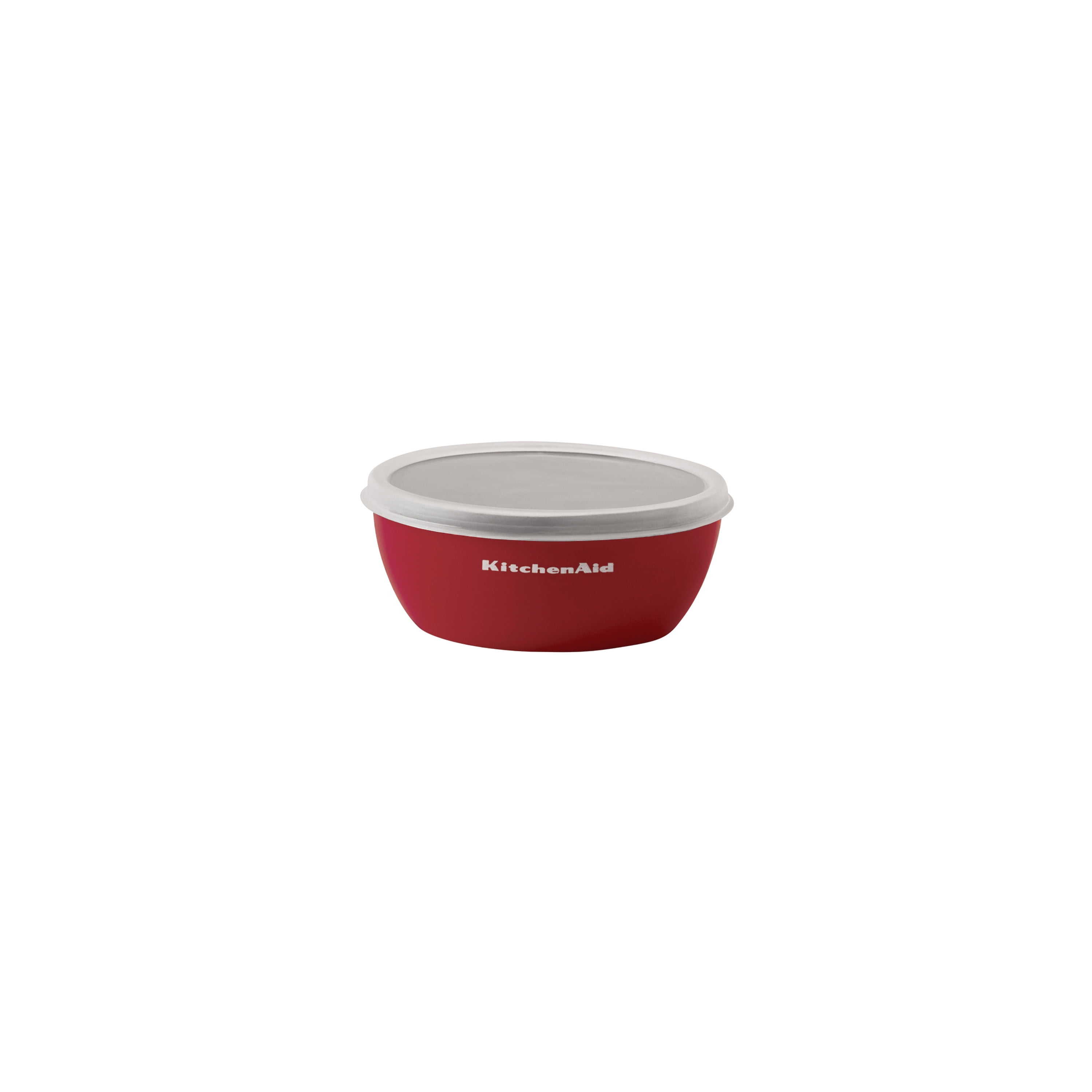 KitchenAid Classic 4 Pieces Prep Bowls with Lids, Empire Red