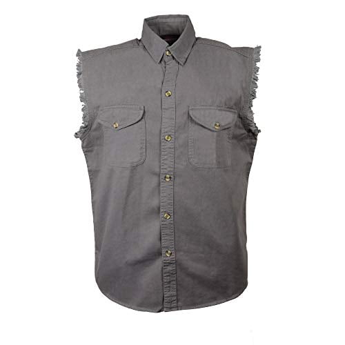 Milwaukee Performance DM4004-GRY-LG Men's Denim Cotton Shirt Grey, Large