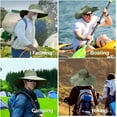thumbnail image 6 of Zhengup 6" Wide Brim Sun Protection Hat Outdoor Unisex Bucket Hats for Hiking Beach Fishing Safari Garden Lawn Yard Work Kayaking, 6 of 8