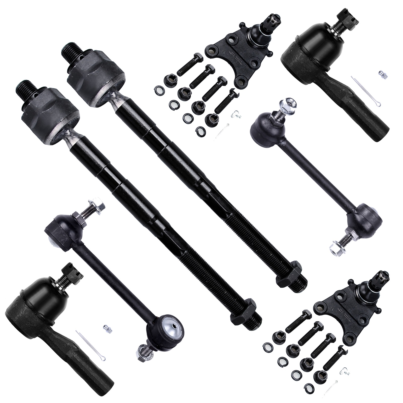 ECCPP 8pcs Inner Outer Tie Rod End Sway Bar Link Lower Ball Joint fit for 2006-2012 For Chevy Colorado For GMC Canyon 2006 For Isuzu i-350 2007-2008 For Isuzu i-370