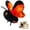 Orange, variant on Butterfly Cat Toy, Smart Sensing Flapping Interactive , Fluttering Pet , Motion Activated Realistic Flutter, Electric Bug, Indoor Self Play