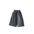 thumbnail image 4 of Kureaily Boys Casual Wide Leg Pants Linen Blend Fine Stripe Loose Fit Comfortable Trousers For Kids/ 2-3 Years/ Little Kid (Black), 4 of 4