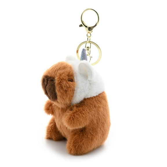 Yokua Cartoon Capybara Doll Keyring Plush Pendant Girl Bag Charm Carkey Ornaments