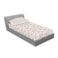 thumbnail image 2 of Ambesonne Leaves Fitted Sheet & Pillow Sham Set, Foliage of Autumn Season, Twin, Multicolor, 2 of 2