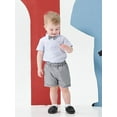 thumbnail image 4 of famuka Baby Boy Summer Suit Short Sleeve Button Down Shirt Shorts Outfit Wedding Clothes, 4 of 11