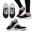 thumbnail image 1 of Zapatos de verano de punto ligeros y transpirables con estampado de calavera simple en negro, zapatillas cómodas para exteriores, zapatos de plataforma, 1 of 6