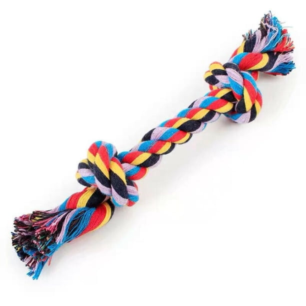 Cuerda de juguete para perros grandes y fuertes, juguete masticable duradero, cuerdas de juguete interactivas para perros, limpieza de dientes para perros grandes JAMW Sencillez