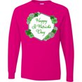 thumbnail image 3 of Inktastic Happy St. Patrick's Day Clovers Long Sleeve T-Shirt, 3 of 5
