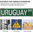 thumbnail image 3 of Street Sign Uruguay Dr Sign Rustic Metal Tin Sign Home Outdoor Art Wall Decorations For Cafe Bar Kitchen 4X16 Inch, 3 of 7