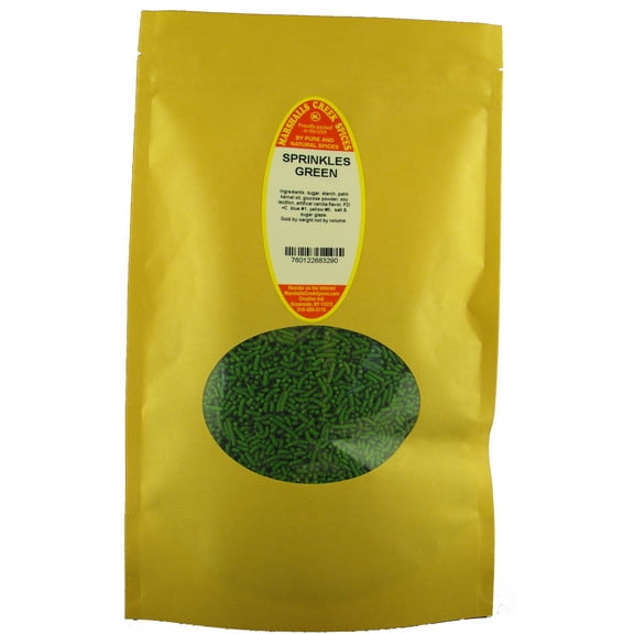 Marshalls Creek Spices SPRINKLES GREEN 10 oz. Kraft Stand Up Pouch ECO Friendly Recyclable Mailer